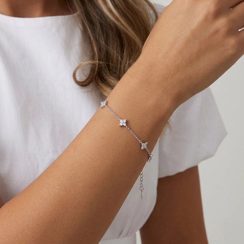 Northern Lights - Armband mit funkelnden Blumen