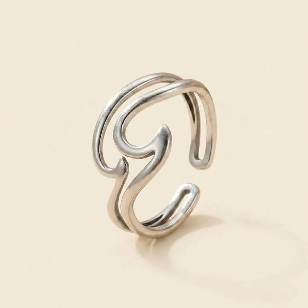 Riviera - Verstellbarer Ring mit Wellenmuster