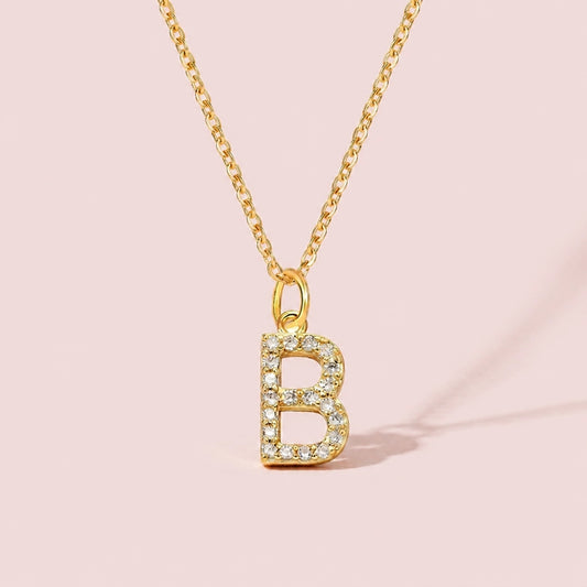 Shine Letter – Necklace with glitter letter pendant