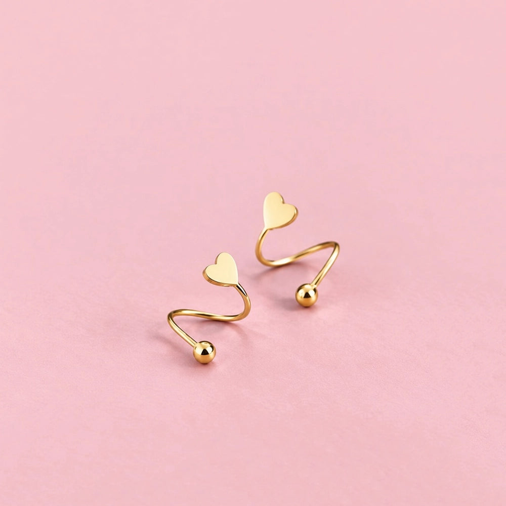 Twisted Heart & Star – Earrings with twisted design