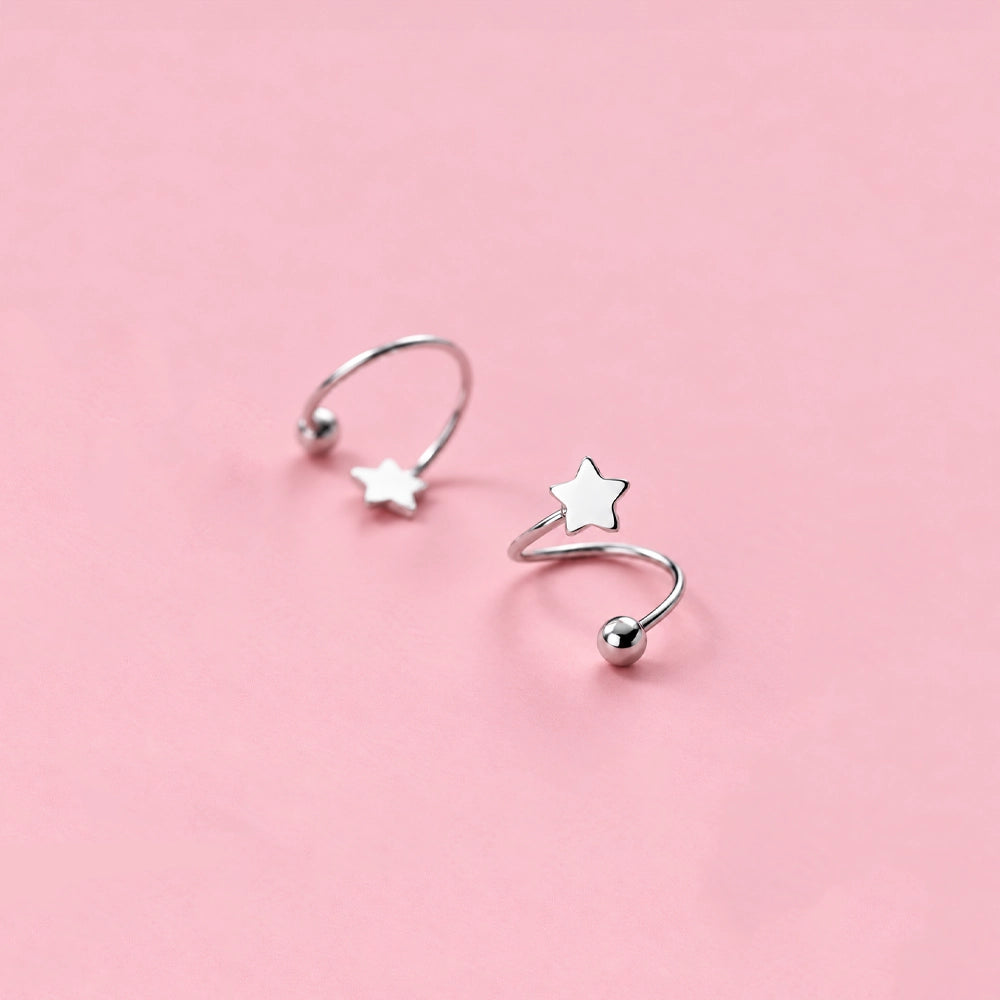Twisted Heart & Star – Earrings with twisted design