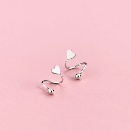 Twisted Heart & Star – Earrings with twisted design