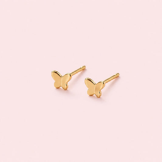 Little Wings – Small stud earrings with butterfly