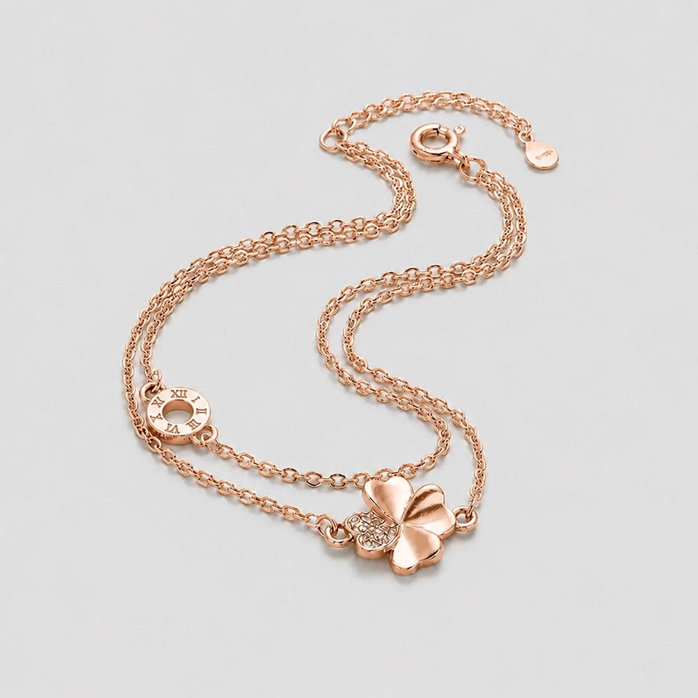 Wishleaf - Armband mit vierblättrigem Kleeblatt