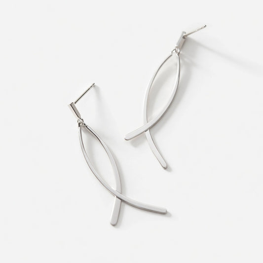 Milea – Decorative stud earrings with dangling elements