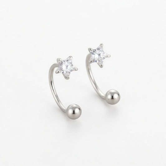 Stardust – Earrings with hook design and screw backs