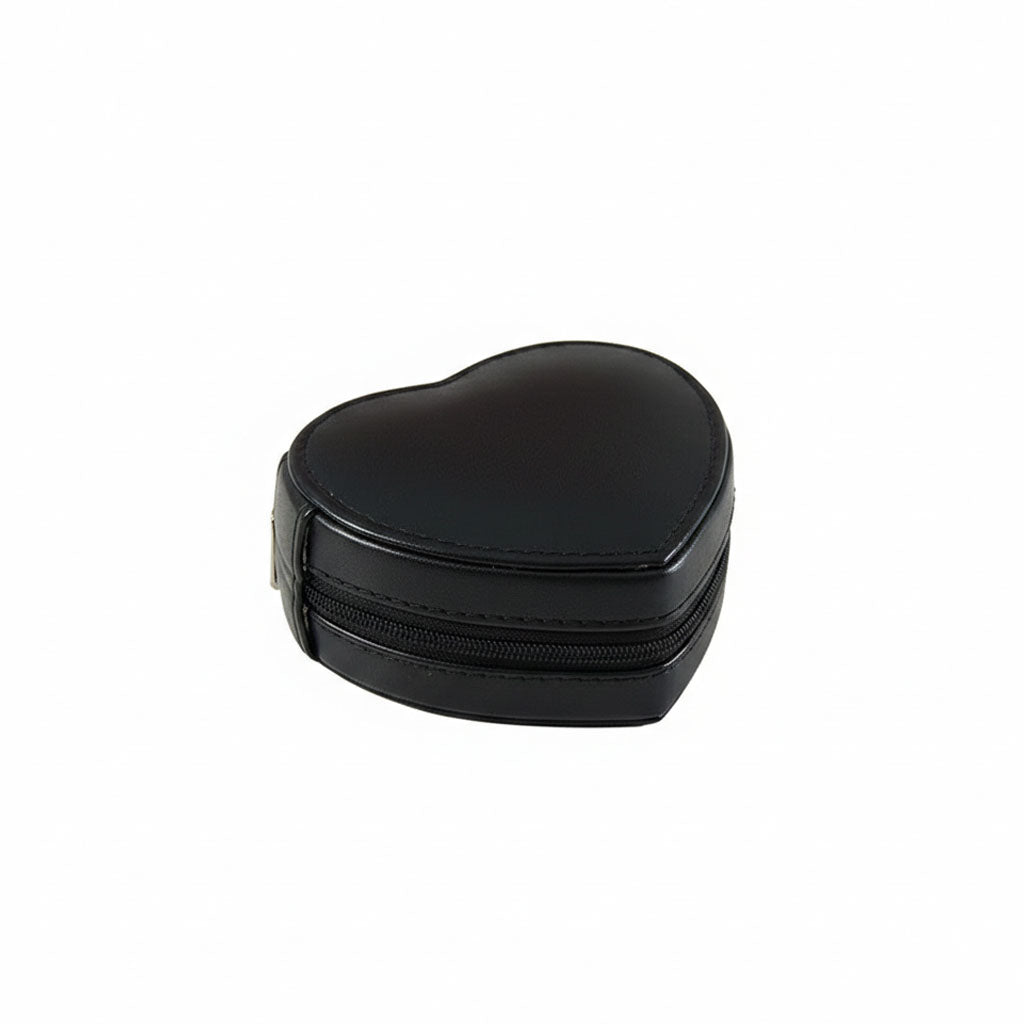 Darling Case - Herzförmiges Leder-Schmucketui mit Reißverschluss