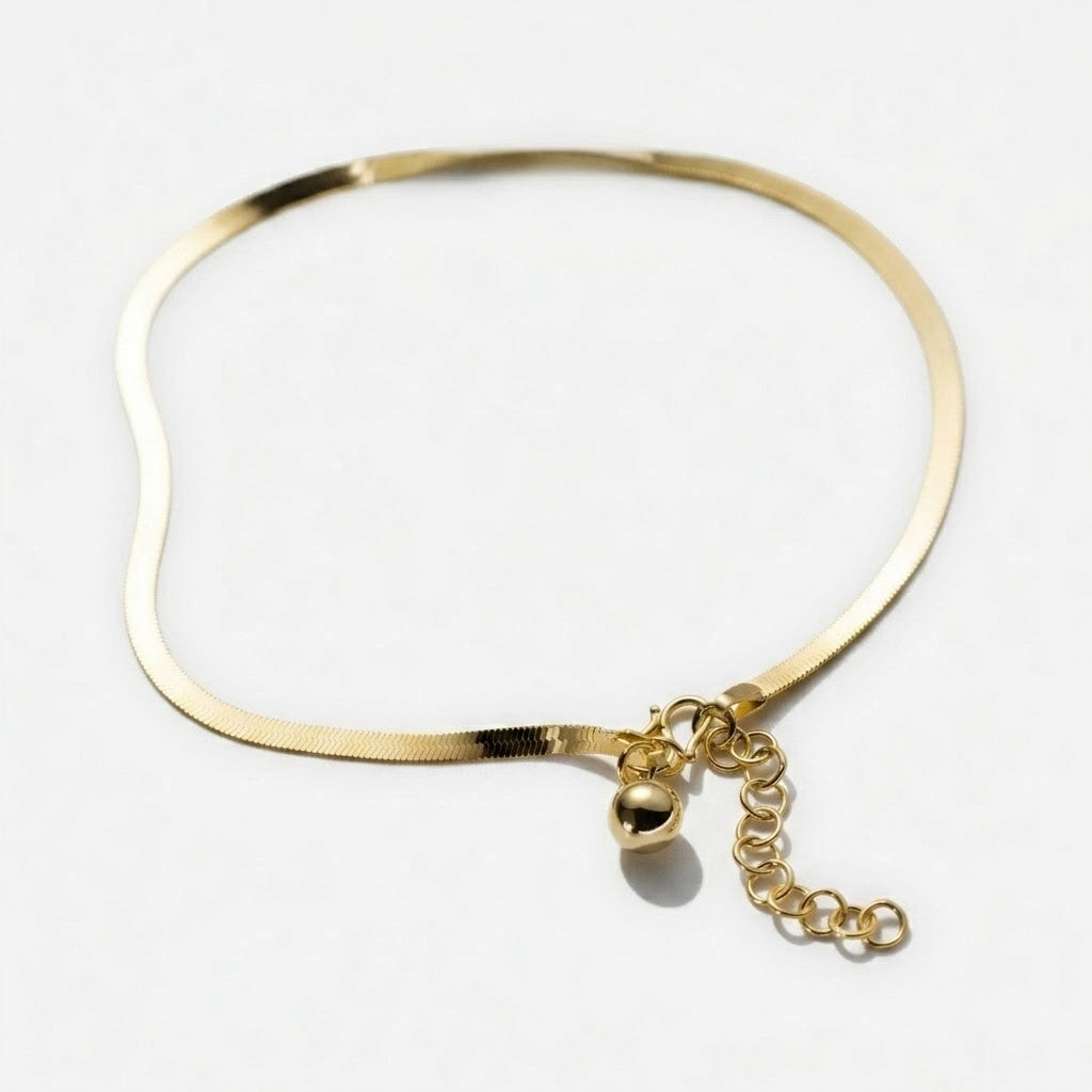 Alba – Anklet with snake chain