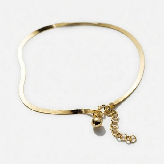 Alba – Anklet with snake chain