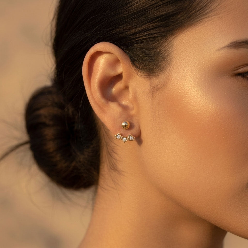 Ari – Earrings with hook design and screw backs