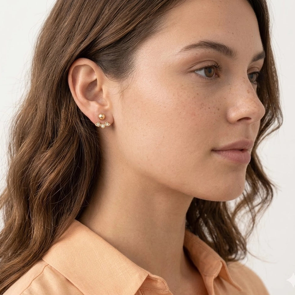 Ari – Earrings with hook design and screw backs
