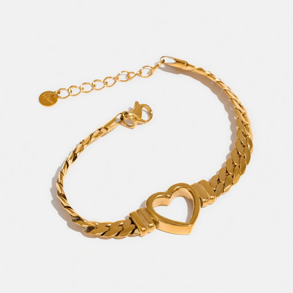 Lovis – Bracelet with chunky chain and heart