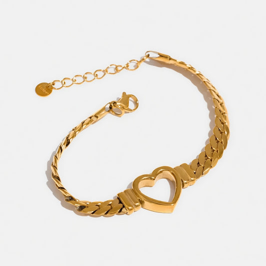Lovis - Armband mit klobiger Kette und Herz