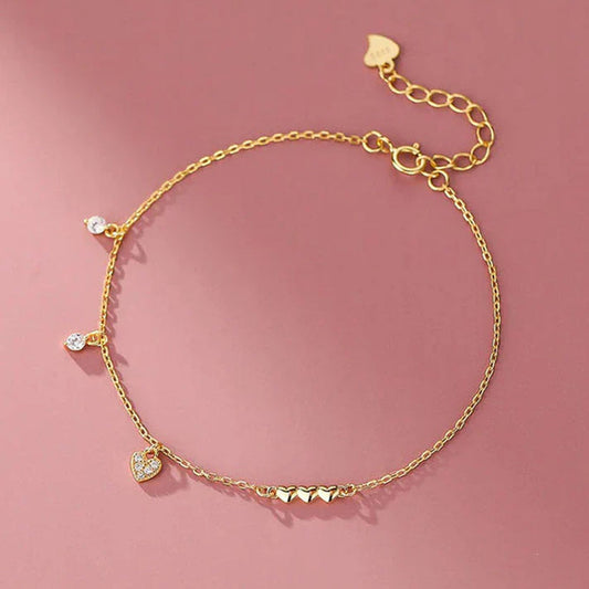 Bianca – Bracelet with small hearts and stones