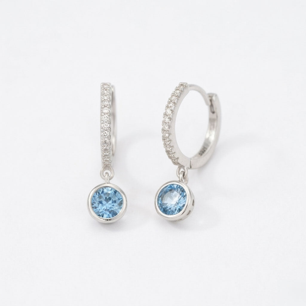 Blue Ivy – Hoops with ice-blue stone
