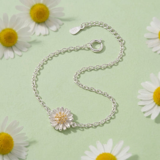 Daisy Flower - Armband mit Gänseblümchen-Anhänger