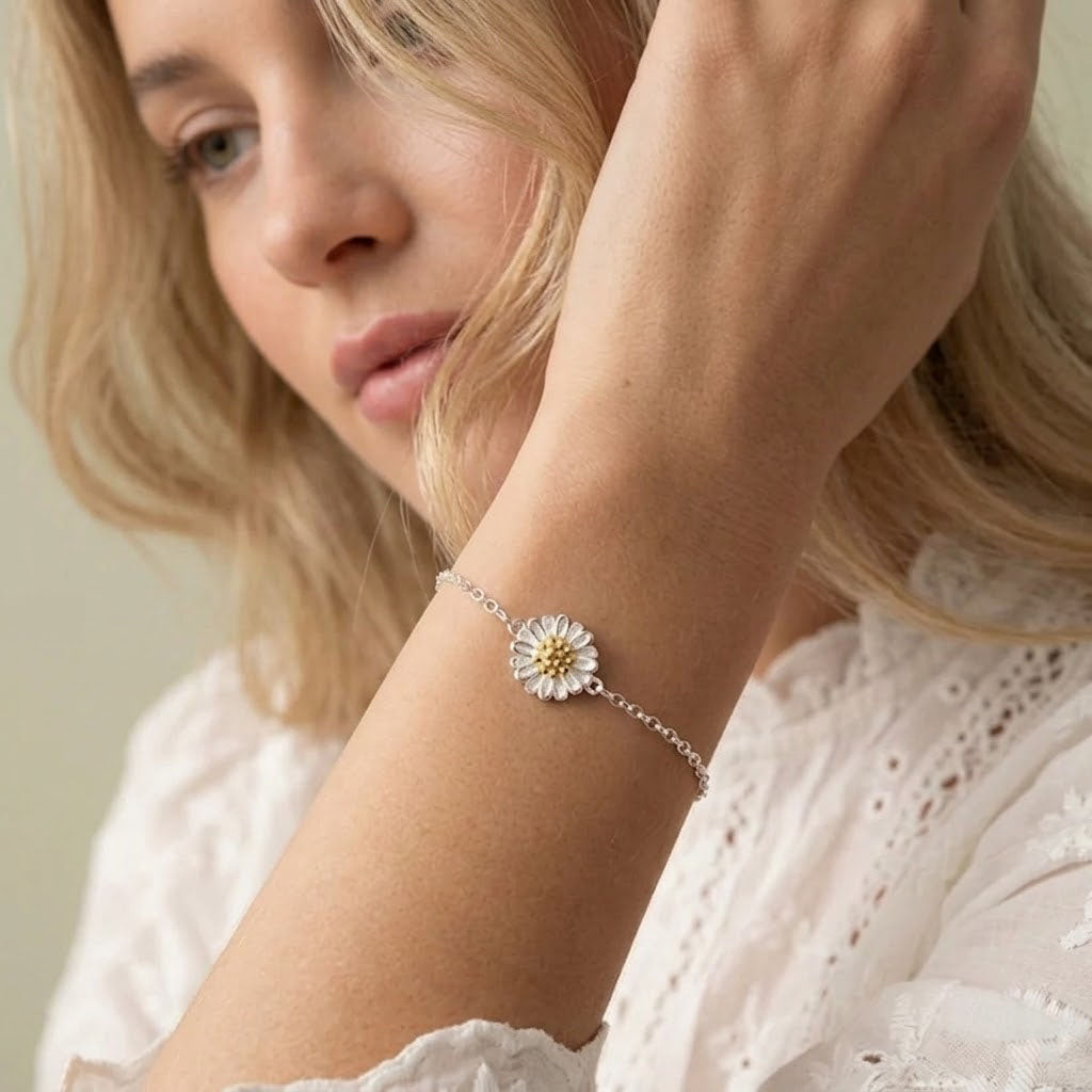Daisy Flower - Armband mit Gänseblümchen-Anhänger