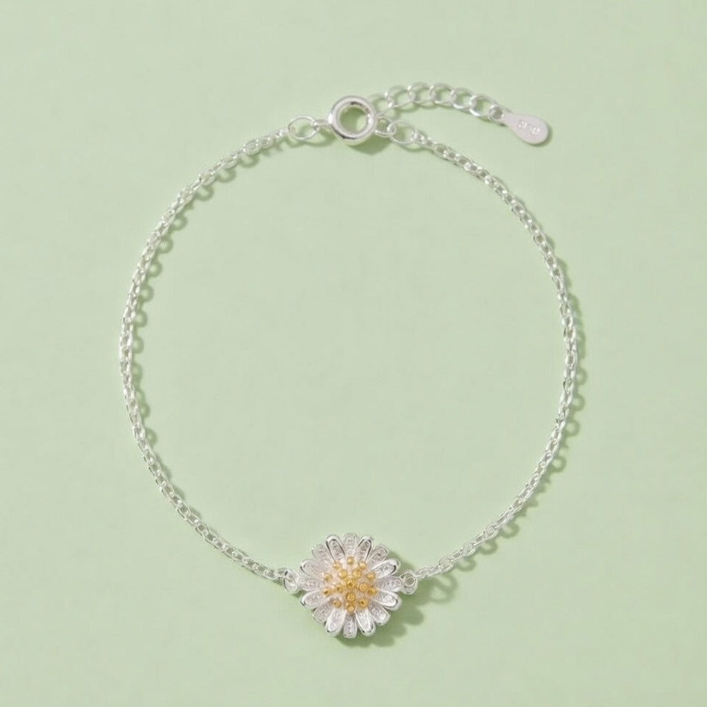 Daisy Flower - Armband mit Gänseblümchen-Anhänger