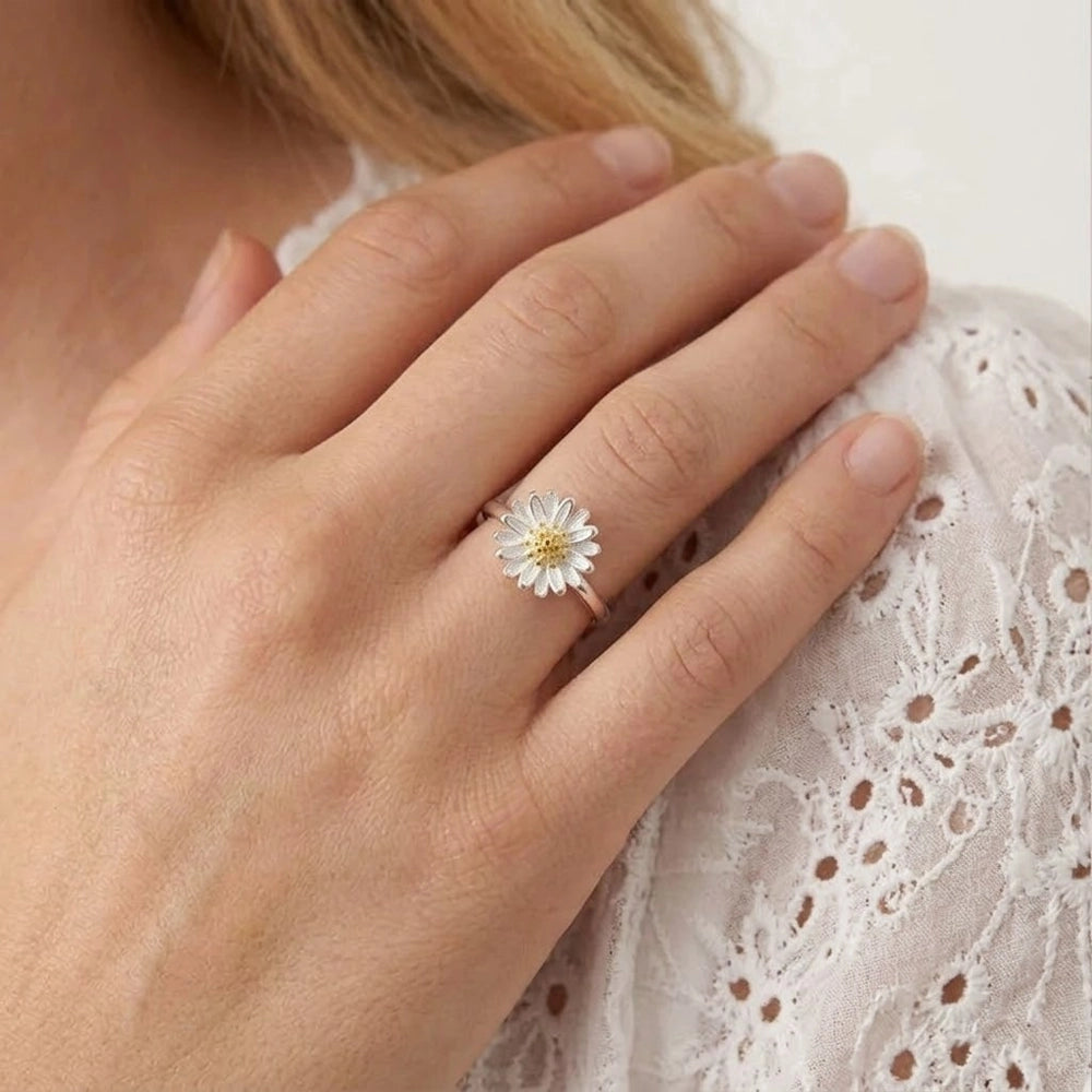 Daisy Flower – Adjustable ring with daisies