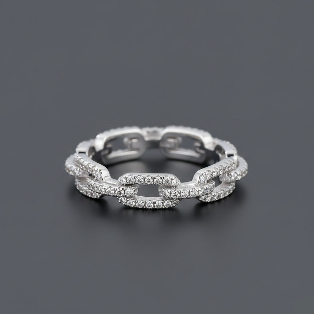 Dazzling Links - Ring im Kettenstil mit Edelsteinen