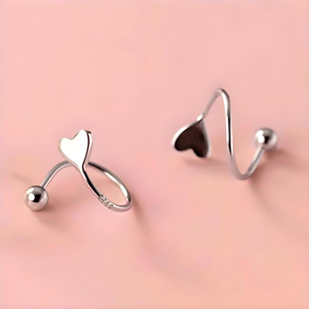 Earrings Twisted Heart & Star