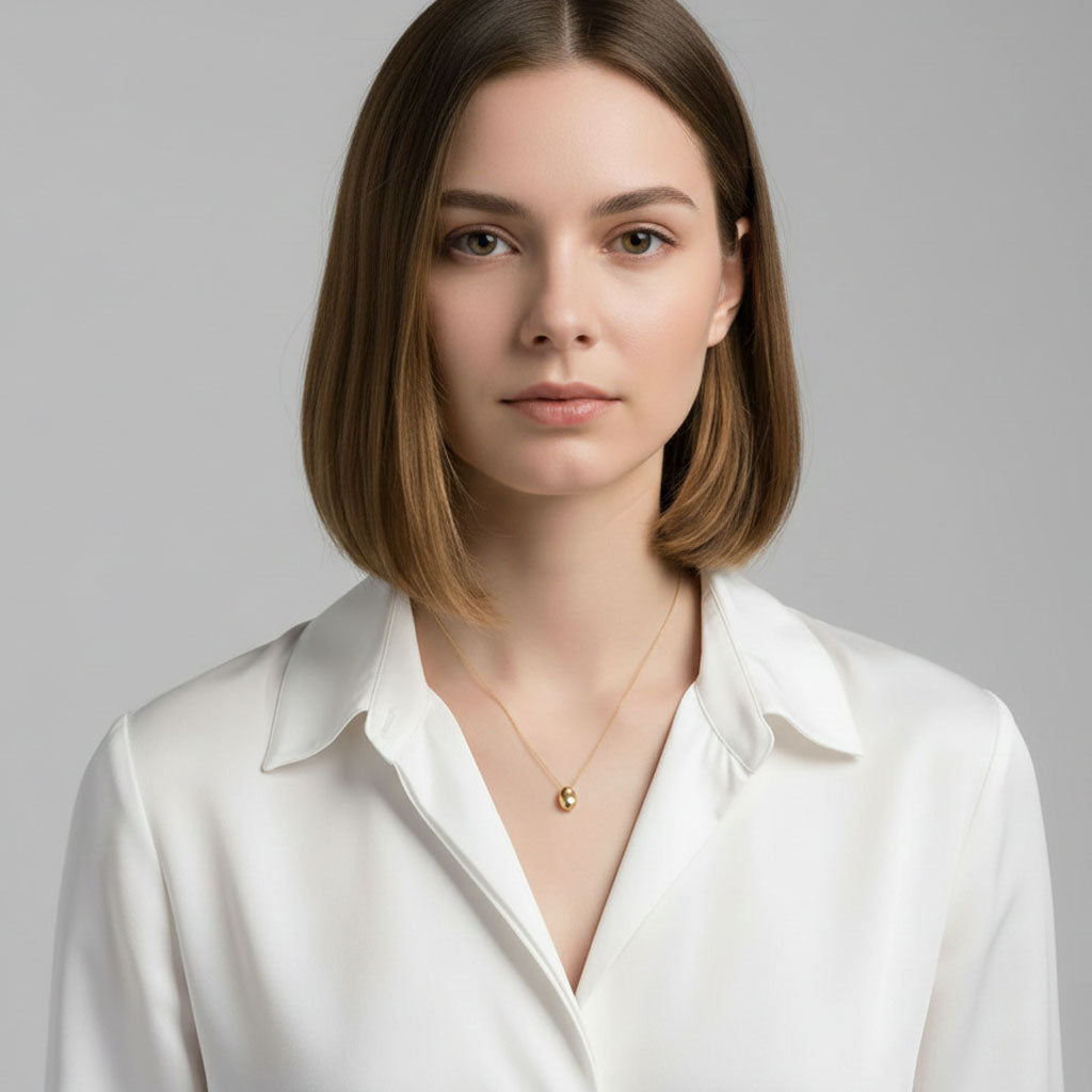 Dewdrop - Ketting met ovale hanger