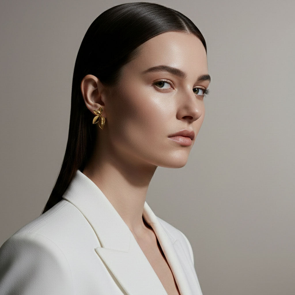 Eden - Statement oorbellen in de vorm van een blad