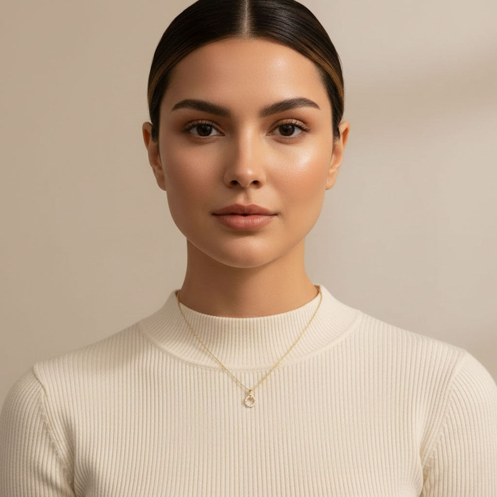 Elowen - Halskette mit Kreis-Anhänger