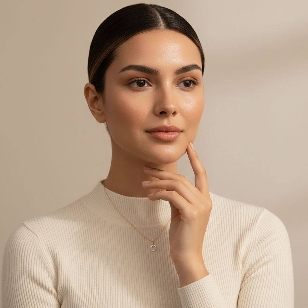 Elowen - Halskette mit Kreis-Anhänger