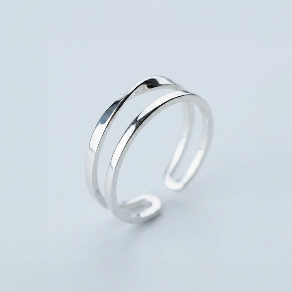 Enya – Adjustable ring with double bands