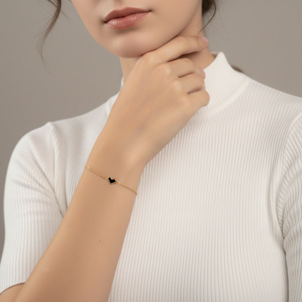 Esmeralda - Armband met klein hartje