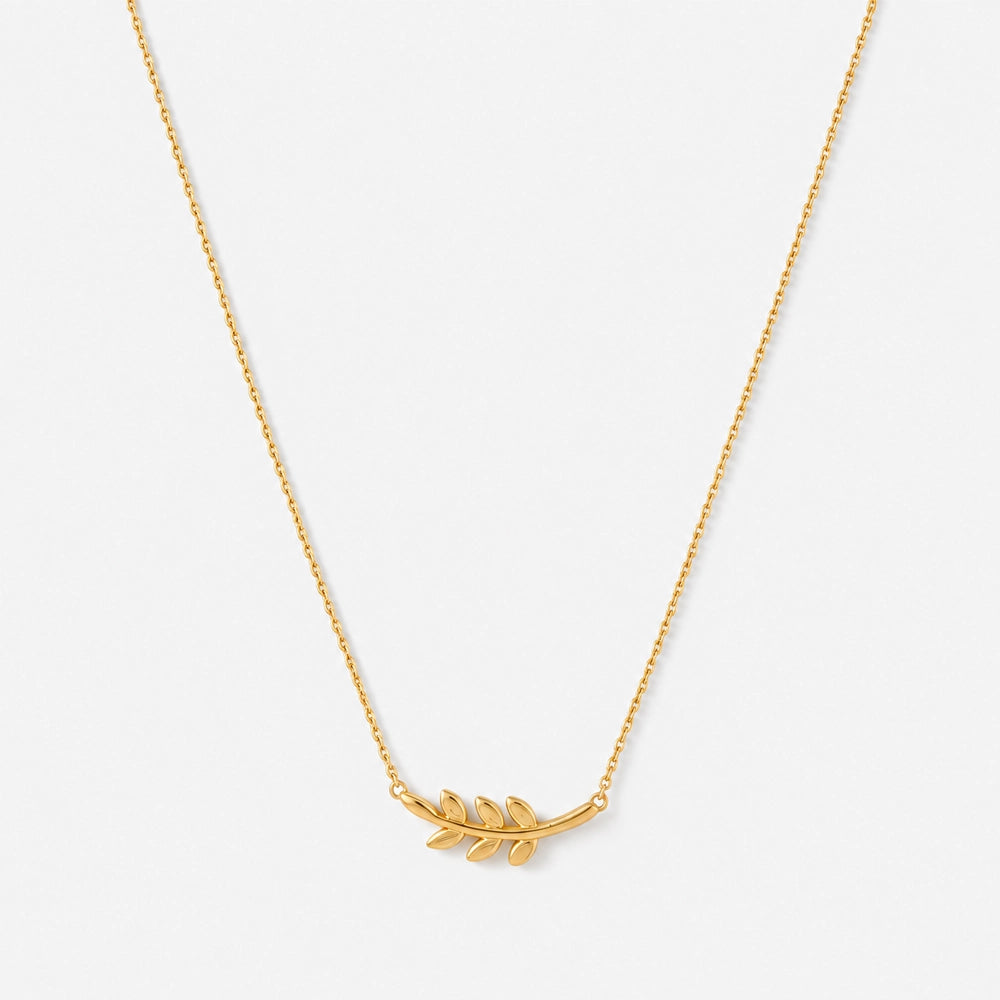 Evergreen - Ketting met bladvormige hanger