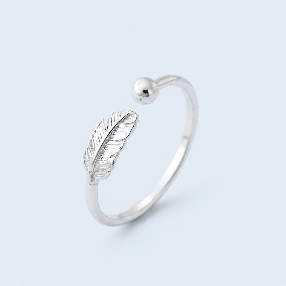 Feather - Verstellbarer Ring mit Feder-Detail