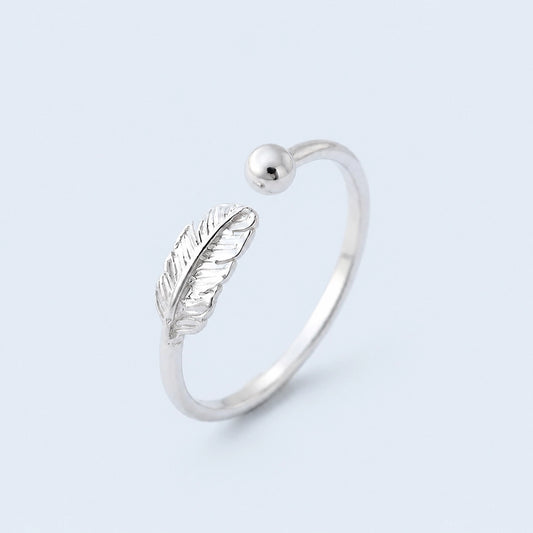 Feather - Verstellbarer Ring mit Feder-Detail