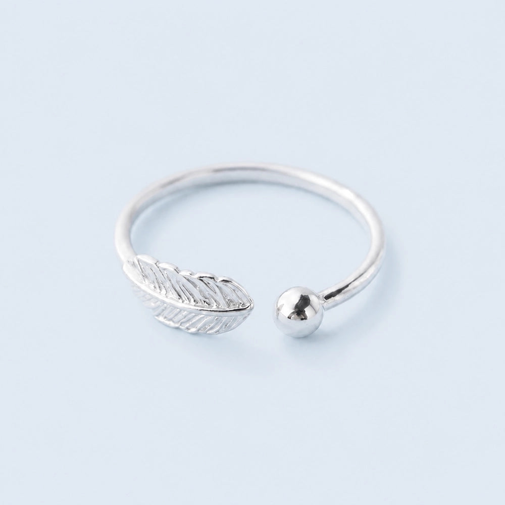 Feather - Verstellbarer Ring mit Feder-Detail