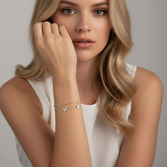 Flutter Charm - Armband mit Schmetterlingen