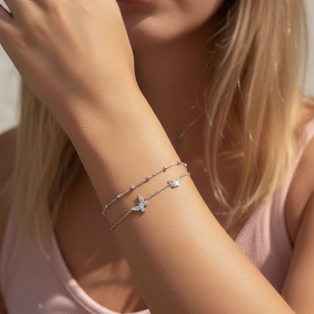 Flutter Charm - Armband mit Schmetterlingen