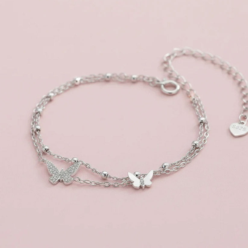 Flutter Charm - Armband mit Schmetterlingen