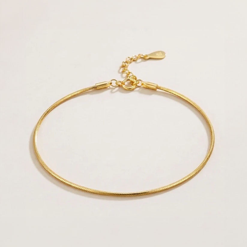 Gabriella - Feines Armband mit abgerundeter Schlangenkette