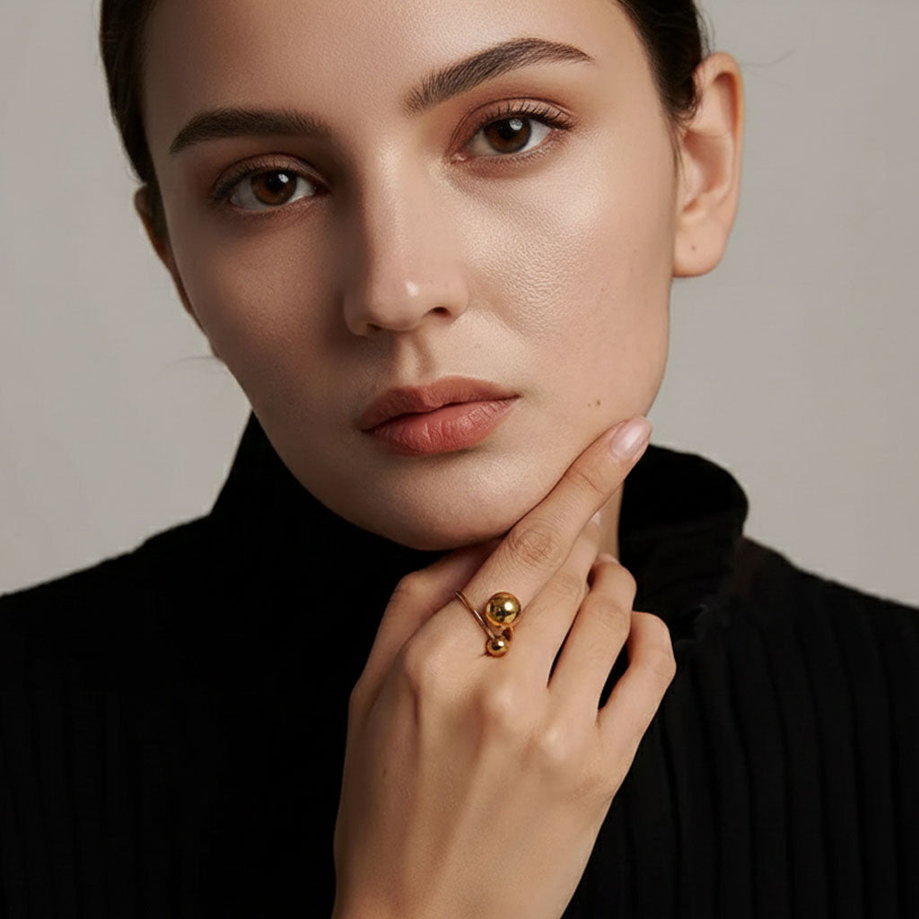 Globe – Adjustable overlap ring with spheres