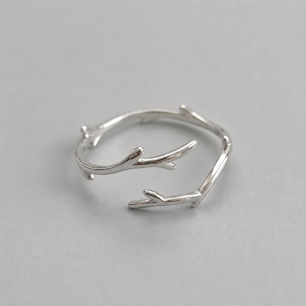 Oak - Verstellbarer Ring mit Zweigdesign