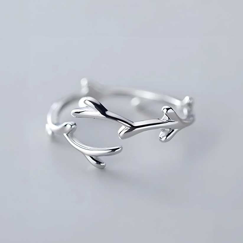 Eiche - Verstellbarer Ring mit Zweigdesign