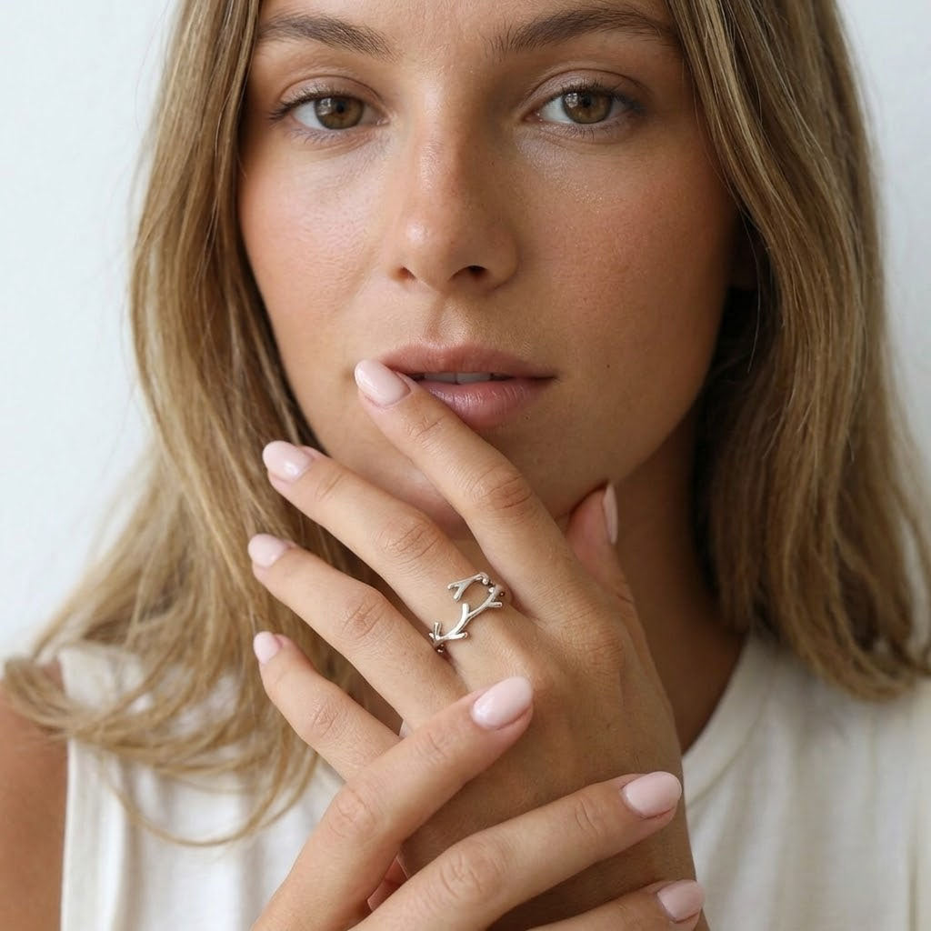 Oak - Verstellbarer Ring mit Zweigdesign