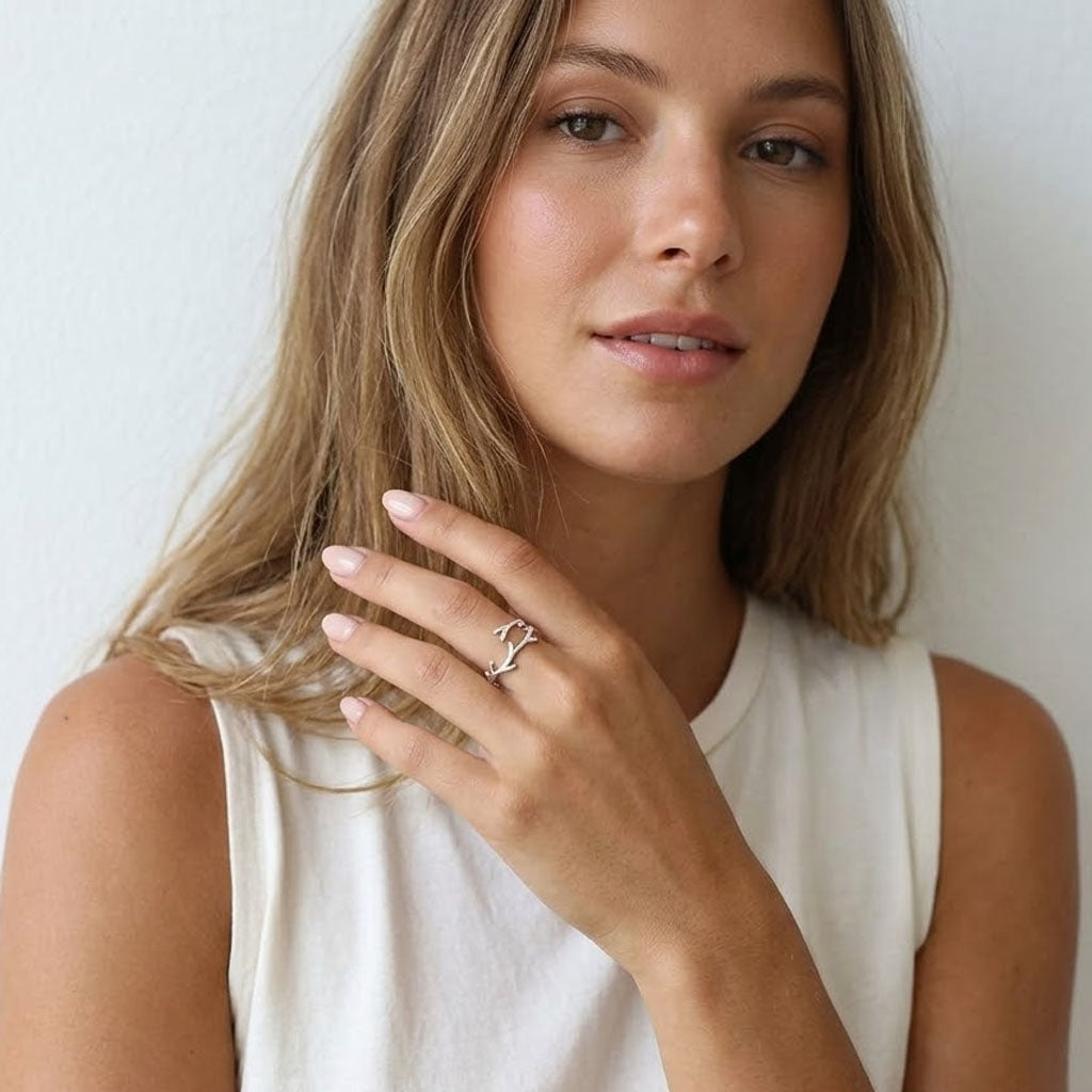 Oak - Verstellbarer Ring mit Zweigdesign