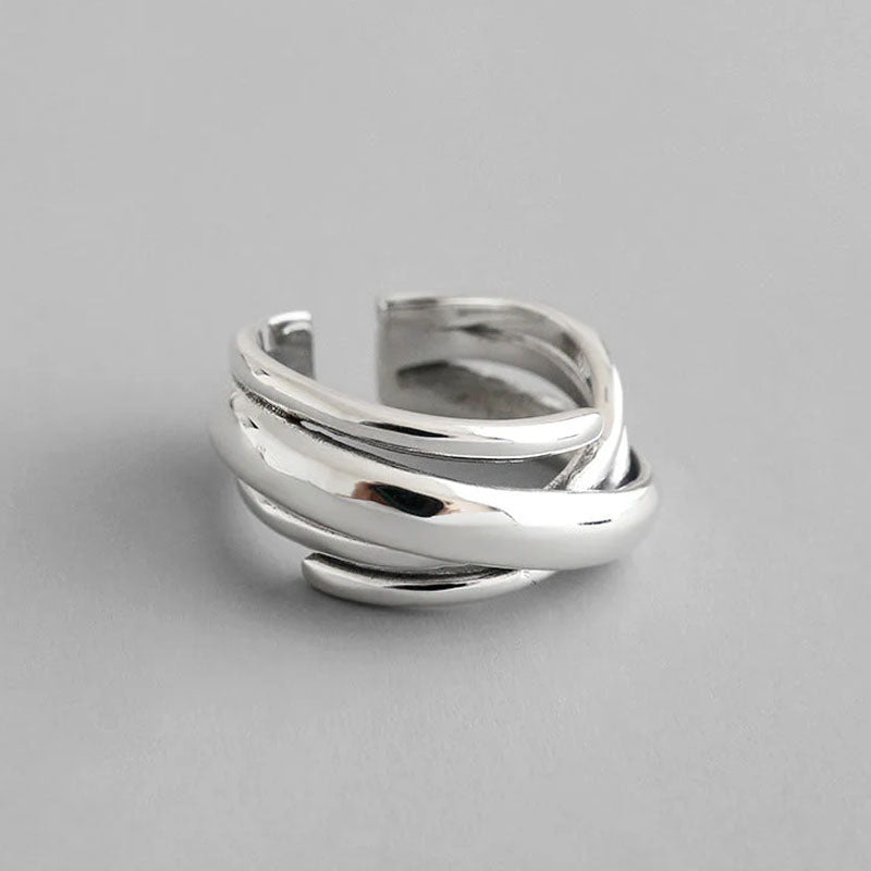 Hermine - Verstellbarer Ring mit mehreren Bändern