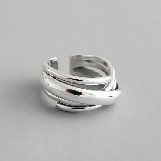 Hermine - Verstellbarer Ring mit mehreren Bändern