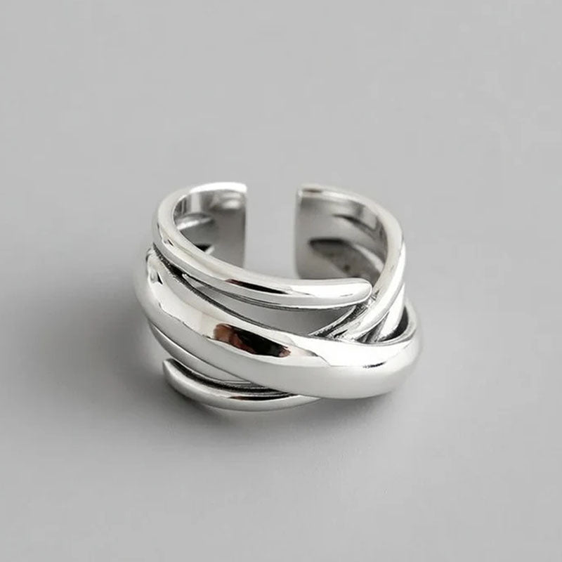 Hermine - Verstellbarer Ring mit mehreren Bändern
