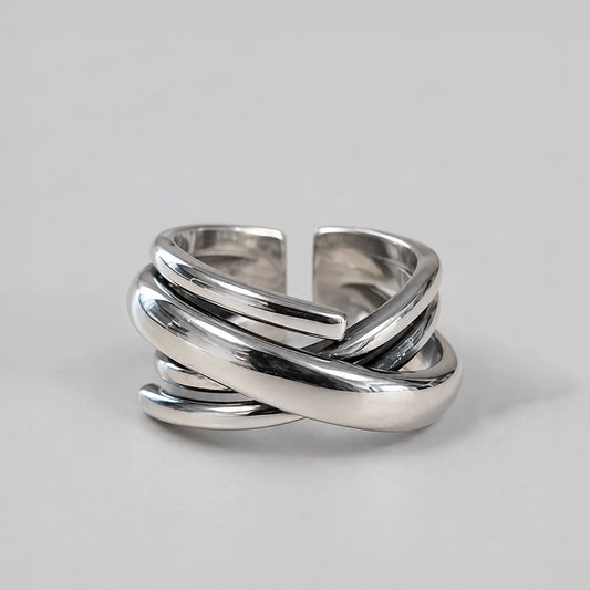 Hermine - Verstellbarer Ring mit mehreren Bändern