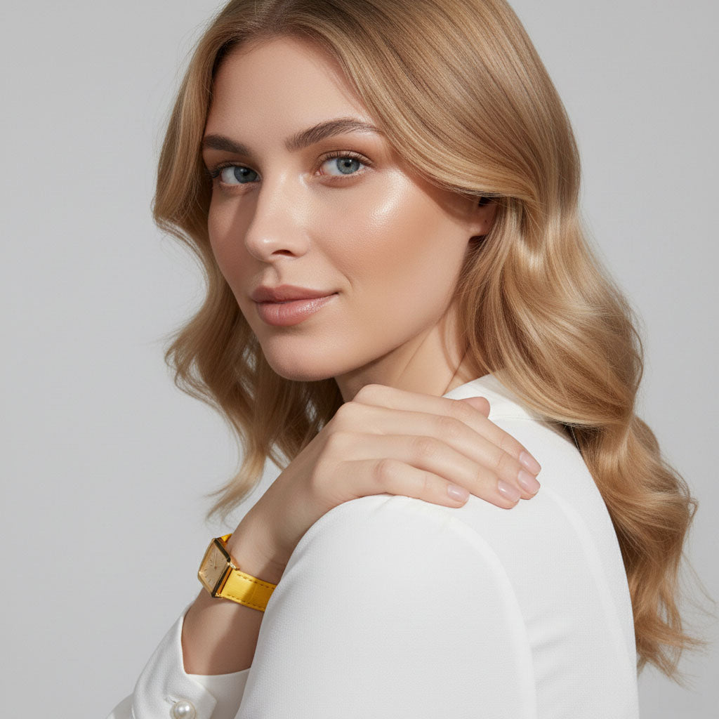 Irma - Uhr mit schmalem Lederarmband