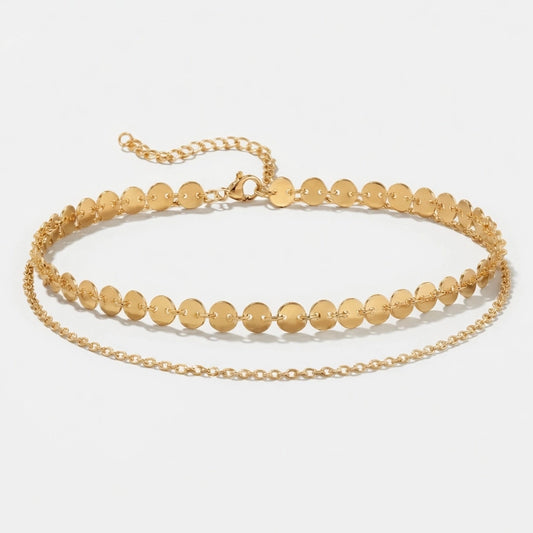 Juni – Anklet with double unique chains
